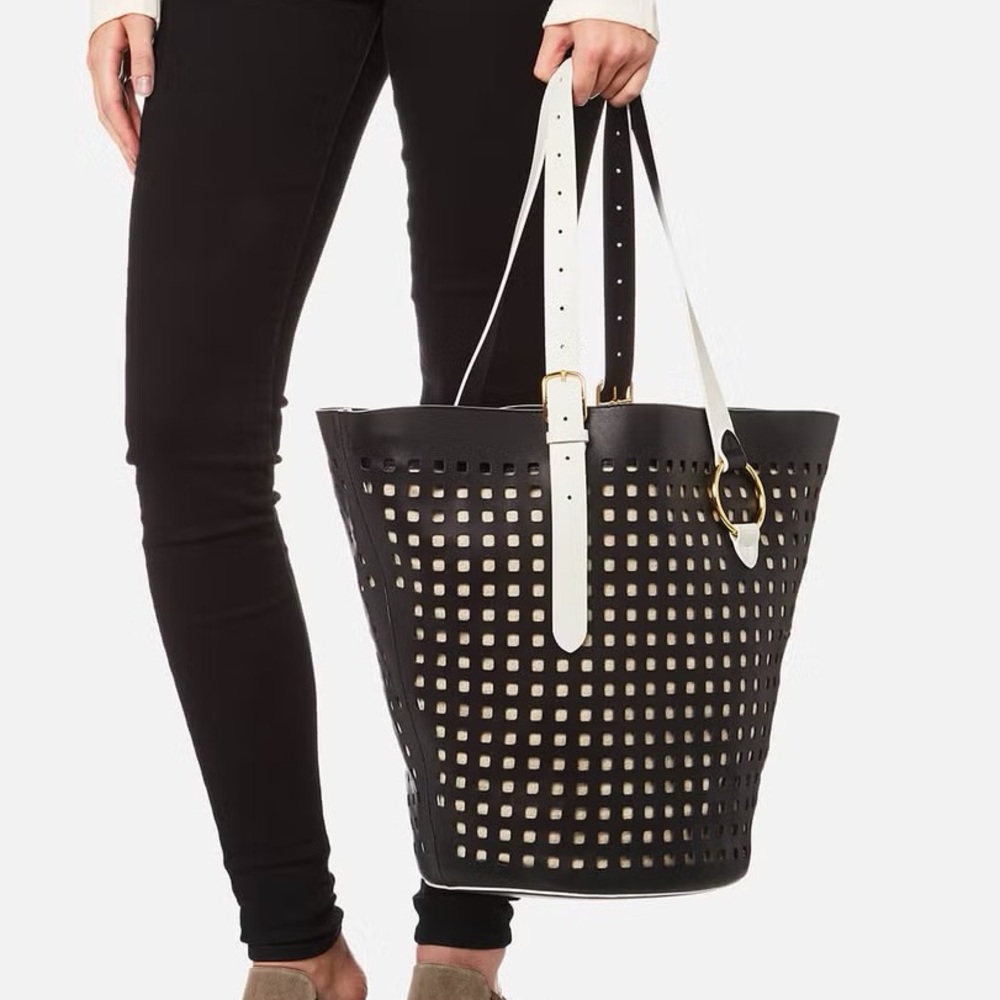 Diane Von Furstemberg “East/West” Belted Leather Tote Bag.